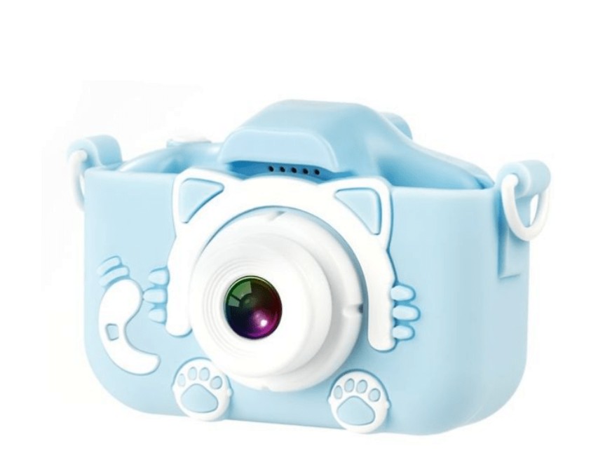 CAMARA FOTO INFANTIL XO - XJ01 CON DOBLE CÁMARA Y CARCASA DE SILICONA AZUL - 09856